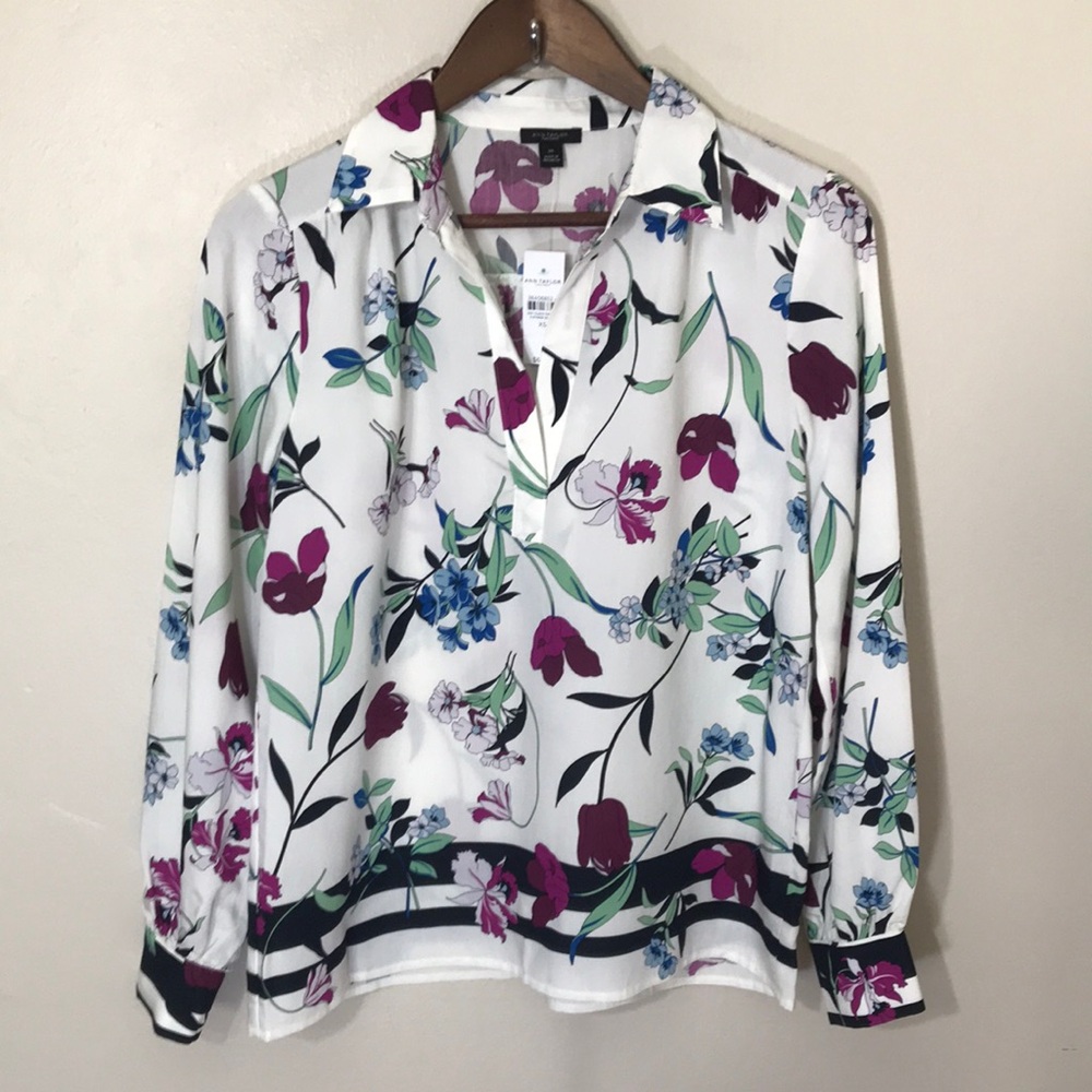 NEW Ann‎ Taylor Floral Blouse